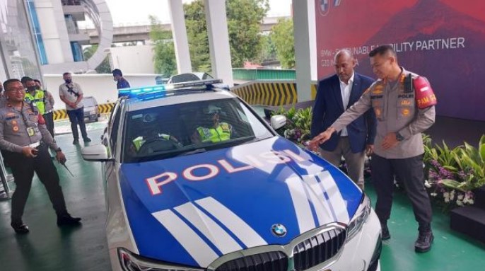 Mobil Listrik Pengawalan Delegasi G20 di Bandara Soekarno-Hatta