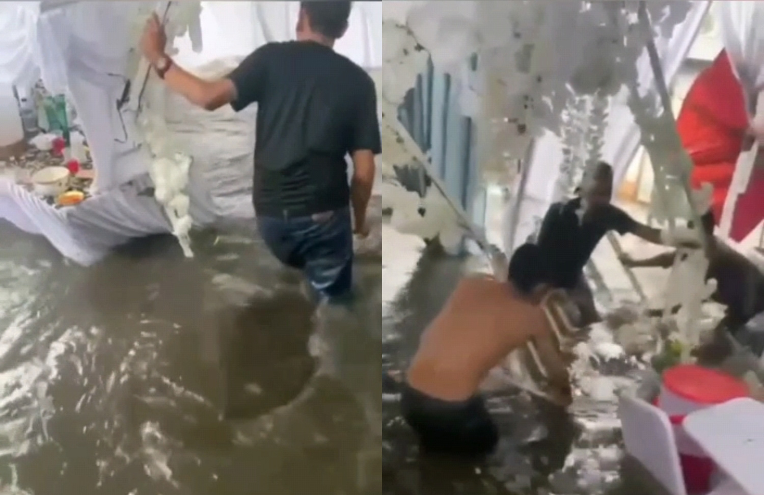 VIDEO: Tenda Pernikahan Diterjang Banjir di Jatiuwung Tangerang
