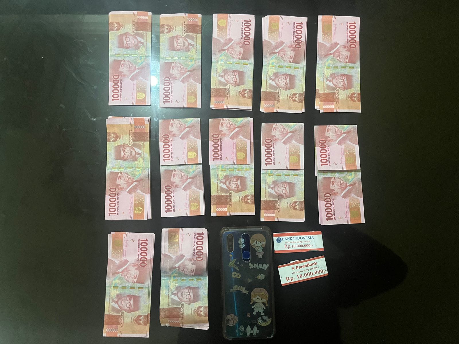 Seorang Satpam Edarkan Uang Palsu yang Dibeli Secara Online di Cipondoh Tangerang